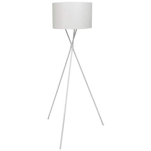 Lampada Da Pavimento Ombra Con Posizione Eretta Bianca - Foto 1