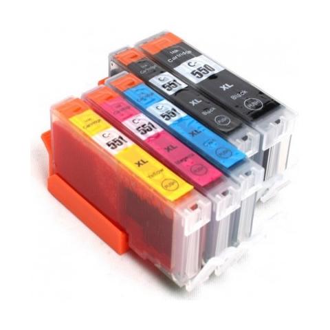 5 Cartucce Compatibili Canon Pgi-550 / cli-551 Xl 2 Nere + 1 Per Colore - Foto 1