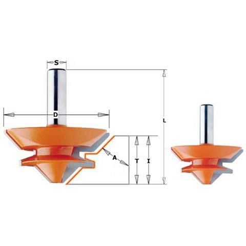 Fresa X Incastri 45-gr. Hw S=12 D=70x30x70 Dx 955.503.11 - Foto 1
