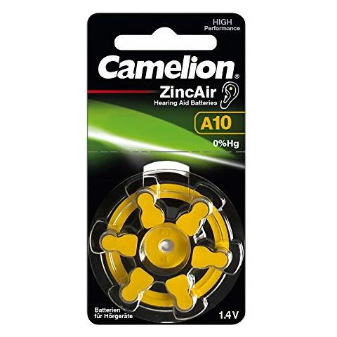 Batteria Per Apparecchi Acustici Zinc Air Cell A10 0% Mercury /hg Giallo (6 Pz.) - Foto 1