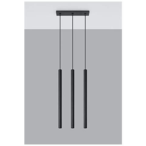 Sollux Pastelo 3 Sl. 0470 - Lampada A Sospensione Moderna A Led Nera Per Soggiorno, Camera Da Letto, Corridoio, Ufficio, Attacco G9 - Foto 2