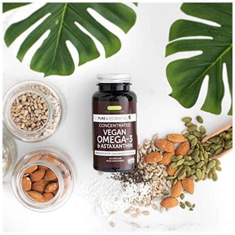 1340mg Pure Essential Vegan Omega 3 Alghe Olio Dha Epa 600 Mg E Astaxantina 60 Capsule - Foto 4