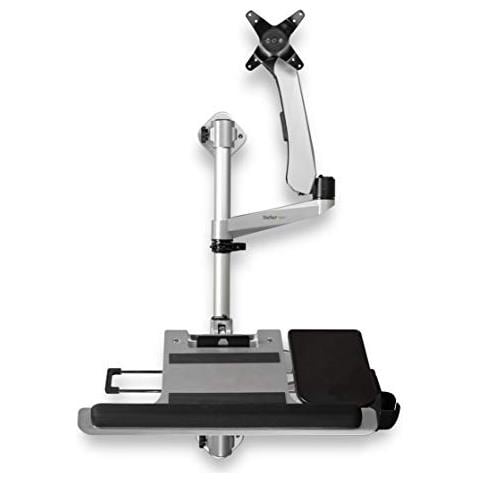 Workstation per Computer da Parete Monitor Singolo Premium Braccio doppio articolabile Stazione di Lavoro Sit Stand - Foto 1