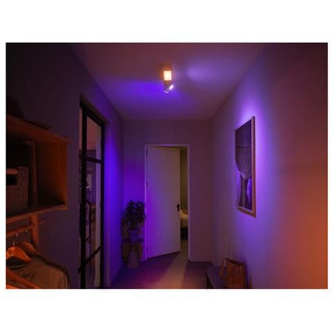 Lampada Da Soffitto Led White Color Gu10 2x5,7w Centris Hue Bianco 128x85x408 Mm Metallo - Foto 1