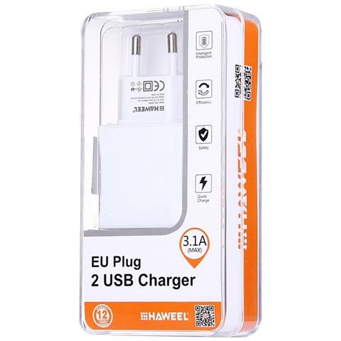 Caricabatterie Da Casa Originale Hwl-3090w 2 Porte Usb Universale White - Foto 5