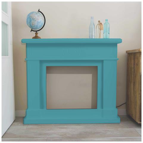 Cornice Camino Lipari Turchese Blu Turchese Cornice Caminetti Lipari Blu Turchese Per Bruciatore Elettrico Caminetto Vulcano O Bruciatore Esistente In Legno Mdf Ideale Per Tutti Gli Ambienti - Foto 1