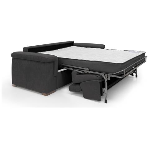 Giunone Divano Letto Alto 18 Cm. Impermeabile T02 Nero - Foto 2