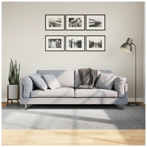 Tappeto Iza A Pelo Corto Aspetto Scandinavo Grigio 160x230 Cm - Foto 1