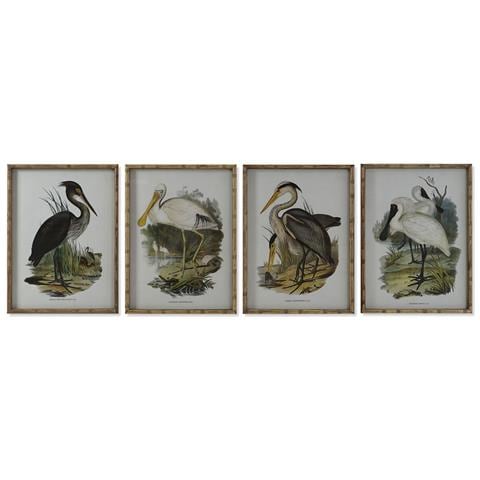Quadro Dkd Home Decor Uccelli Orientale 45 X 3 X 60 Cm (4 Unità) - Foto 1