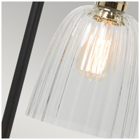 Lampada Da Scrivania Contemporanea Douille Acciaio Nero Ottone Lucido 1 Luce E27 - Foto 2