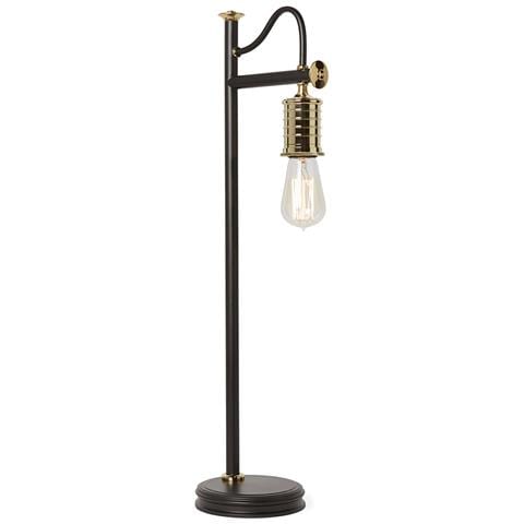 Lampada Da Scrivania Contemporanea Douille Acciaio Nero Ottone Lucido 1 Luce E27 - Foto 1