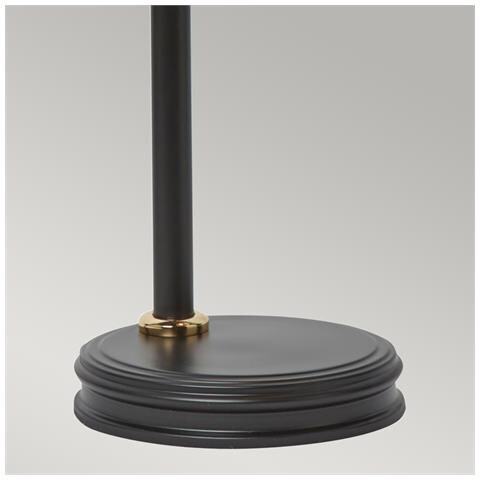 Lampada Da Scrivania Contemporanea Douille Acciaio Nero Ottone Lucido 1 Luce E27 - Foto 4