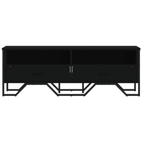 Mobile Porta Tv Nero 122x34x41 Cm In Legno Multistrato - Foto 2
