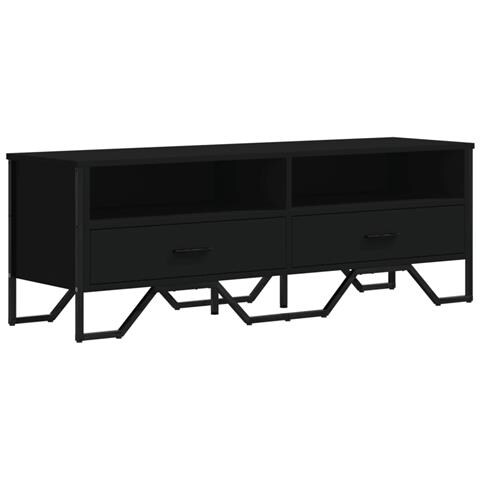 Mobile Porta Tv Nero 122x34x41 Cm In Legno Multistrato - Foto 1