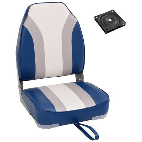Set Sedile Da Barca Pieghevole 2pz Con Schienale Alto - Foto 1