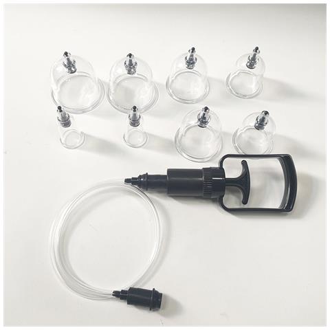 Set Per Terapia Con Coppettazione A Casa - 8 Coppette Con Scatola Portaoggetti - Foto 1