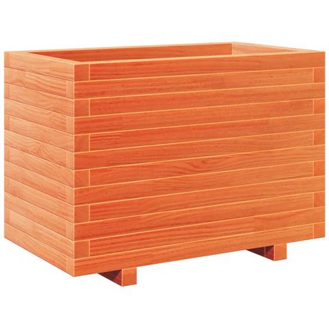Fioriera Giardino Marrone Cera 70x40x49,5cm Legno Massello Pino - Foto 2