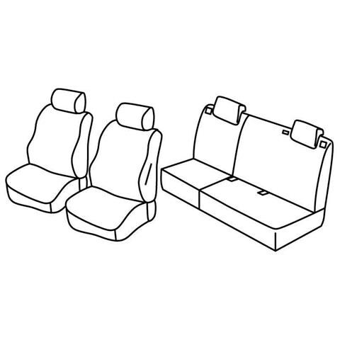 Set Coprisedili Superior - Grigio/nero - Compatibile Per Fiat Grande Punto 5p (09/05>04/12) - Fiat Punto 5p (01/12>04/19) - Fiat Punto Evo 5p (10/09>04/12) - Foto 1