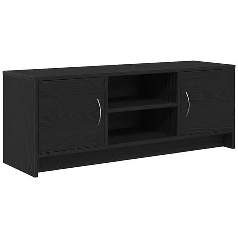 Mobile Porta Tv Rovere Nero 102x30x37,5 Cm Legno Multistrato - Foto 2