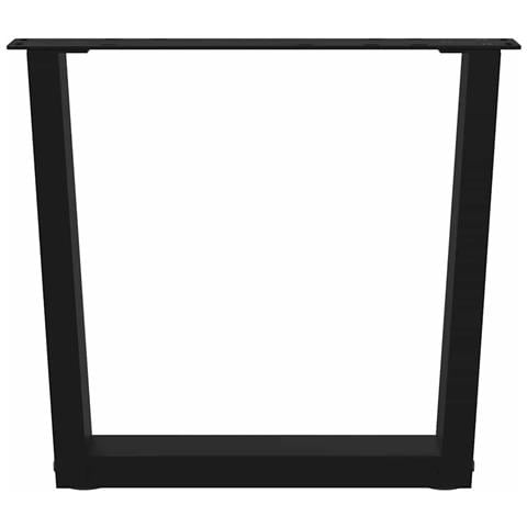 Gambe Per Tavolo Da Pranzo A V 2 Pz Nero 50x(42-43,3)cm Acciaio - Foto 3