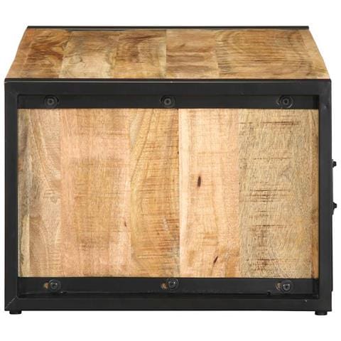 Tavolino Da Salotto 90x50x36 Cm Legno Massello Di Mango Grezzo - Foto 2