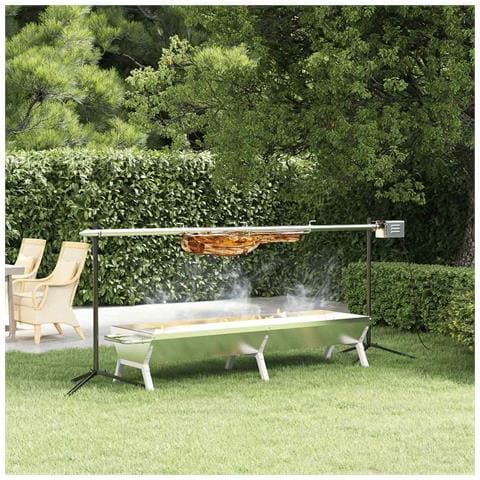 Set Griglia E Vassoio Barbecue Automatico In Acciaio Inox - Foto 1