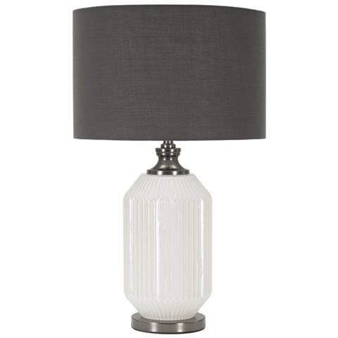 Lampada Da Tavolo Mf174 - Grigio - Metallo - 37,5x37,5x65 Cm - Foto 1