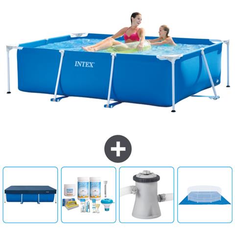 Piscina Fuori Terra - Rettangolo - 220x150x60 Cm - Blu - Include Accessori Coordinati Cb1 - Foto 1