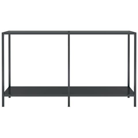 Tavolo Consolle Nero 140x35x75,5 Cm In Vetro Temperato - Foto 2