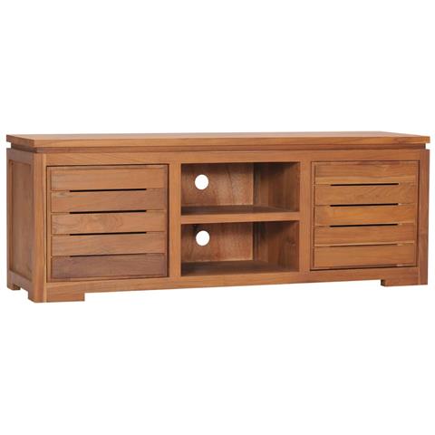 Mobile Porta Tv 110x30x40 Cm In Legno Massello Di Teak - Foto 2