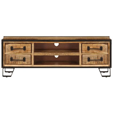 Lusso Casadino -  Mobile Porta Tv Con Cassetti 120x30x40 Cm Legno Massello Mango - Foto 1