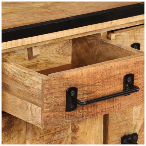 Lusso Casadino -  Mobile Porta Tv Con Cassetti 120x30x40 Cm Legno Massello Mango - Foto 8