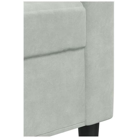 Set di Divani 4 pz con Cuscini e Rinforzi Grigio Chiaro Velluto - Foto 9