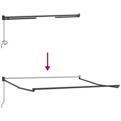 Tenda Retrattile Manuale  Beige 350x250 cm, Tessuto Sostitutivo per Tenda  per Telaio 3.5x2.5 m Beige - Foto 9