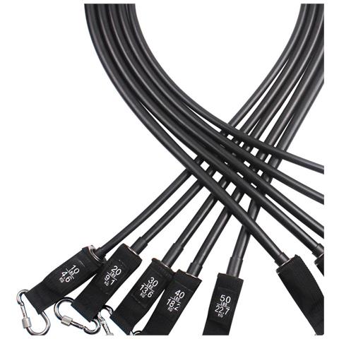 Set Di 11 Corde Elastiche Di Resistenza Da 150 Libbre Con Borsa E Manuale - Foto 2
