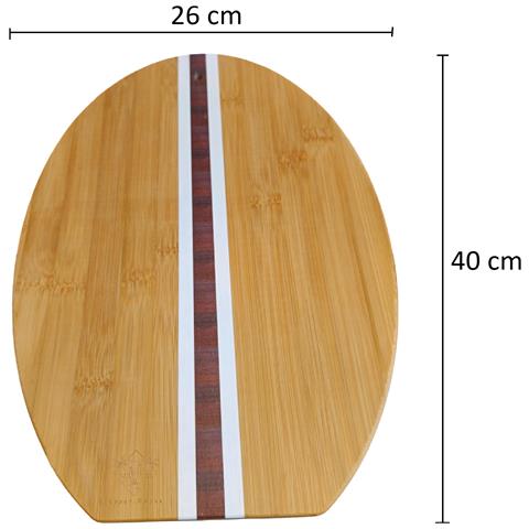 Set Di 2 Taglieri In Bambù Con Incisione Laser 26 X 40 Cm - Foto 2