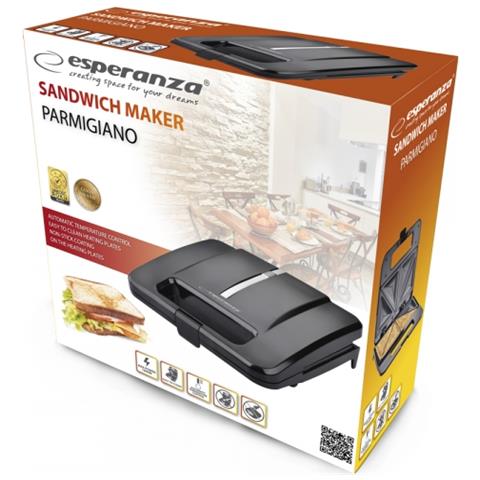 PARMIGIANO tostiera 1000 W Nero - Foto 2