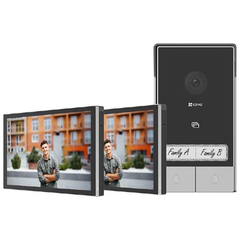 HP7 2-FAMILY KIT - Videocitofono Bifamiliare - 2 Schermi Touch 7" 2K - CO - Foto 1