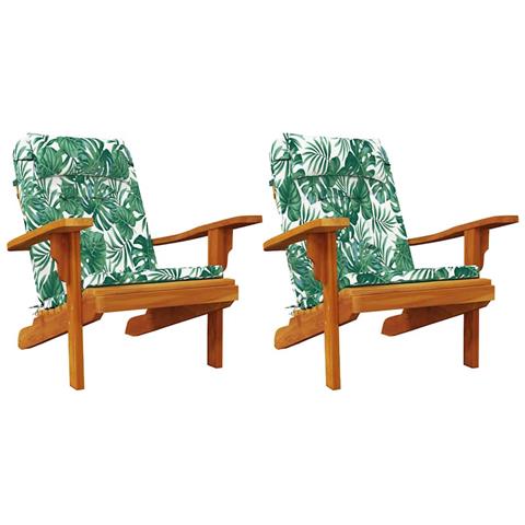 Cuscino per Sedia 2 pcs Verde 58 x 77 x 4.5 cm Tessuto Oxford - Foto 1