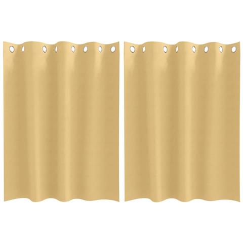 Tende con tende 2 pcs Beige Poliestere - Foto 1