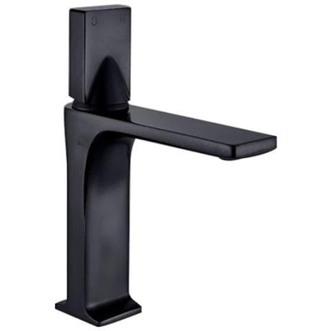 Rubinetto per lavabo da bagno, Blackswan, tipo M79, modello nero opaco, misura 22,5 cm - Foto 1