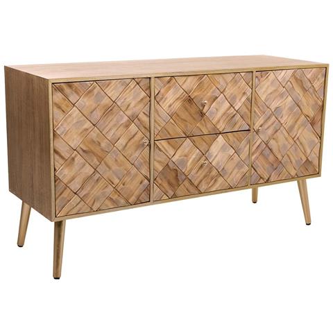 Mobile Base In Legno Marrone 118x41x65h - Foto 1