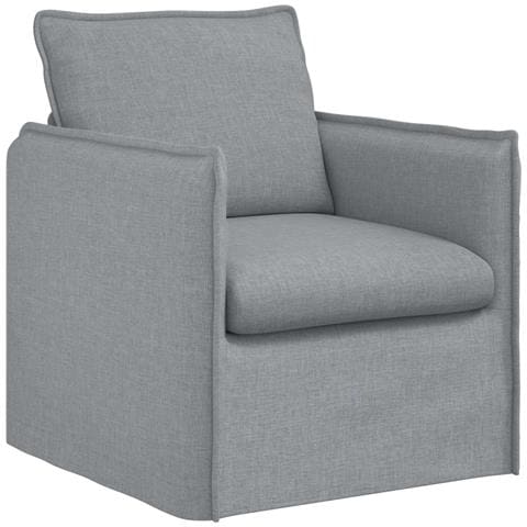 Divano Grigio chiaro 195 x 82 x 85 cm Tessuto - Foto 1