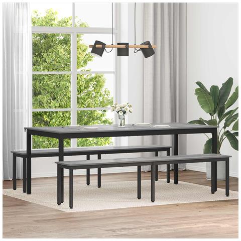 panchina Grigio Sonoma 200 x 35 x 45 cm Legno multistrato - Foto 2