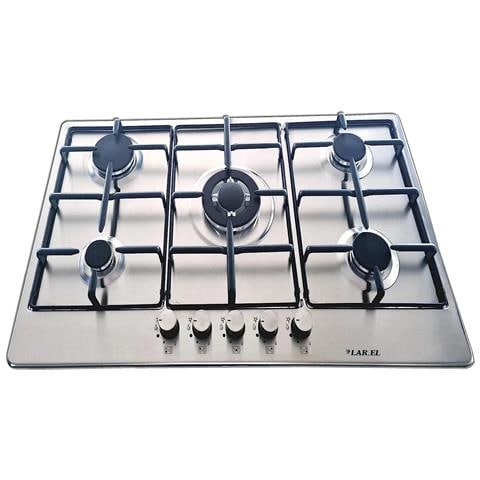 L858X Piano Cottura Incasso a Gas 5 Fuochi 70 cm Colore Inox /Ghisa - Foto 1