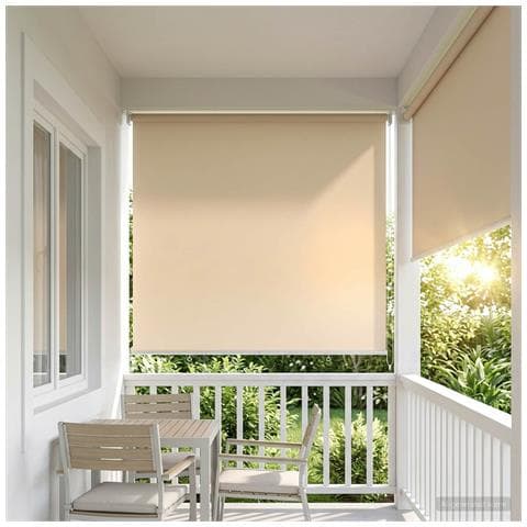Voletta a rullo con protezione UV Beige 120 x 140 cm Poliestere - Foto 2