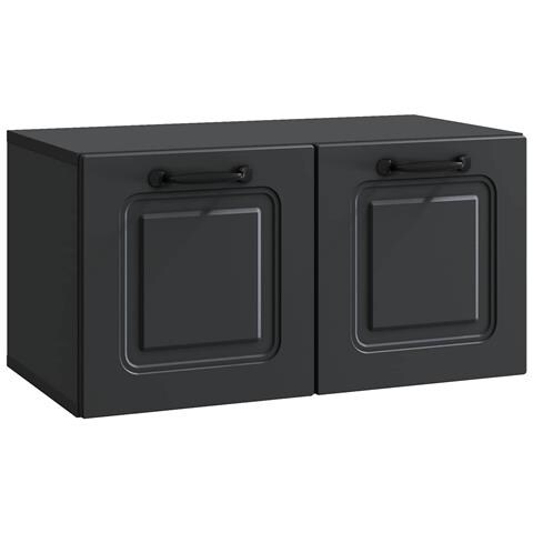 Mobile Porta TV da Muro Nero 59,5 x 31 x 30 cm - Foto 1