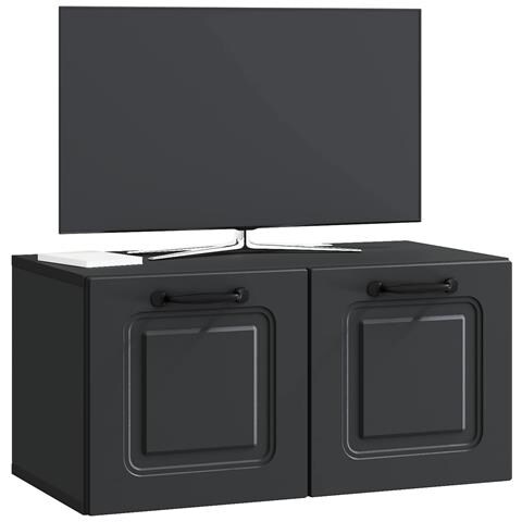 Mobile Porta TV da Muro Nero 59,5 x 31 x 30 cm - Foto 2
