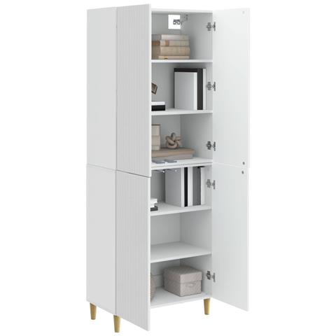 Set di armadi 2 pcs Bianco Lucido 66 x 34,5 x 90 cm - Foto 2