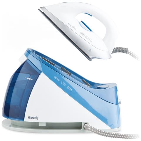 Ferro da stiro con caldaia V24, pressione 6 bar, vapore continuo 150 g /min, stiratura verticale, piastra in ceramica EasyGlide, 2400W, 1,1L - Foto 6